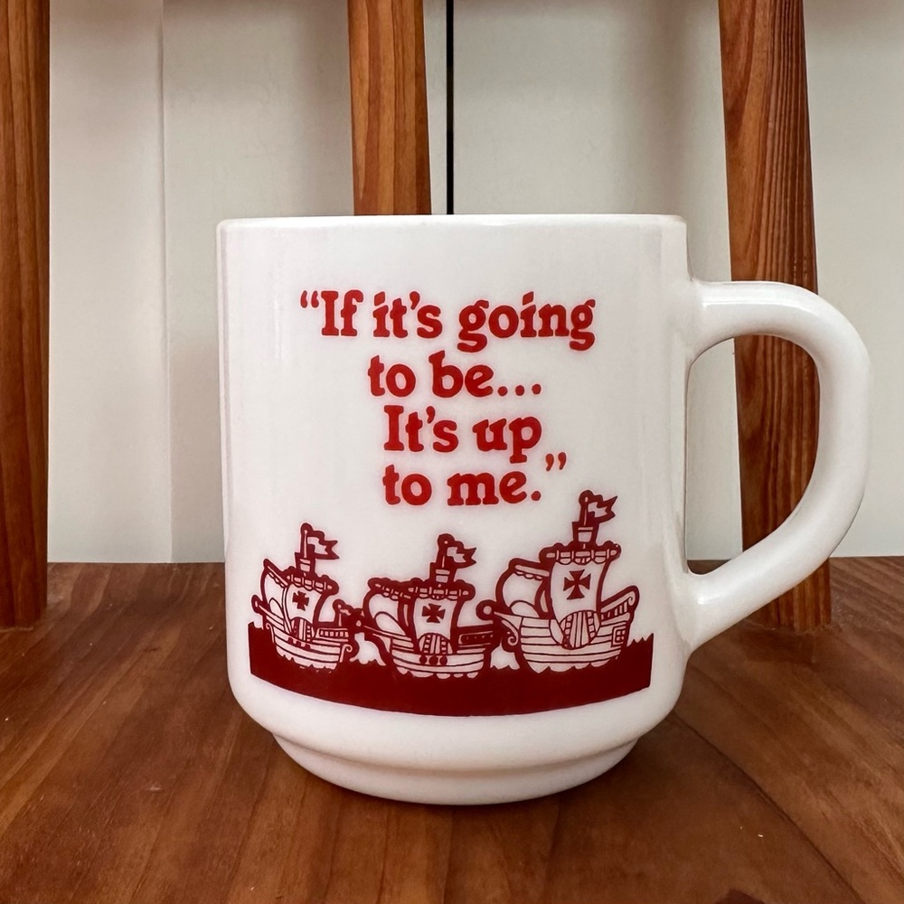 arcopal France Milk Glass Mug Cup Coffee Tea Cup Vintage